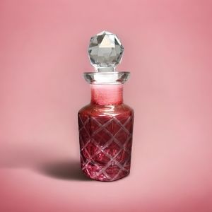 Vintage cranberry lattice perfume bottle